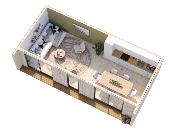 Maison miniature bois Palmako Rebekka 31,8 m² – Portes aluminium – Toit double pente