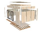 Johanna 13,6 m² – Maison miniature bois Palmako à toit plat