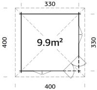 Abri de jardin Pavillon MELANIE 9.9 M²