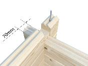 Chalet Bois 30m² Cecilia - Madriers 70mm, Qualité Nordique