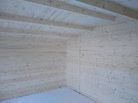Abri de jardin en bois PREM - 19,46 m² en épaisseur madriers - 40 mm