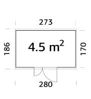 ABRI DE RANGEMENT LEIF 4.5 M²