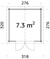 ABRI DE RANGEMENT RALF 7.3 M² 28 mm